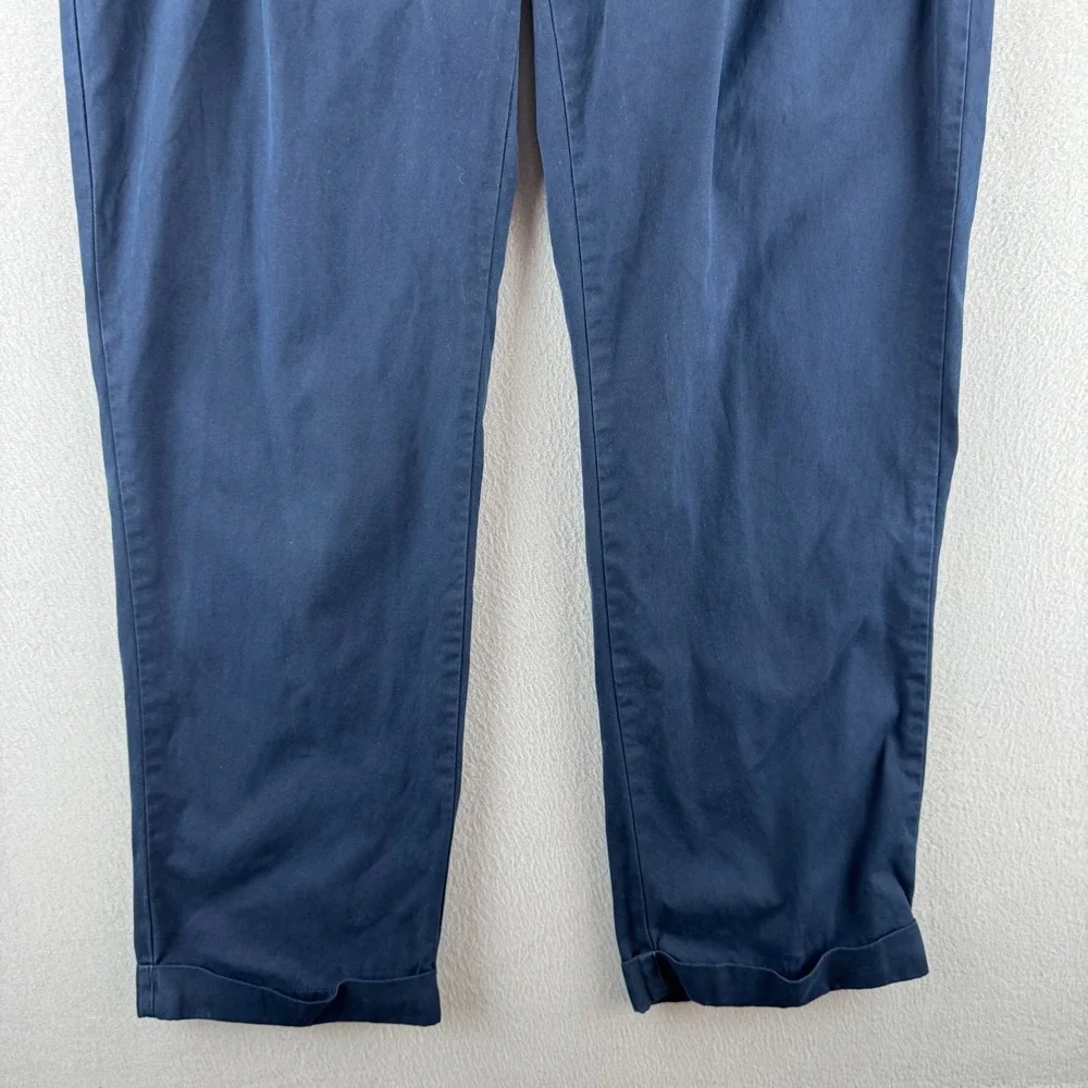Vintage Polo Ralph Lauren Pants Mens 38x32 Blue Cotton Pleated Chino Trouser